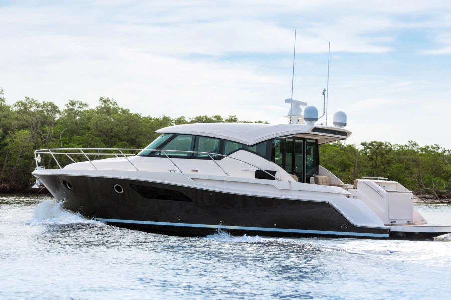 black and white modern boat